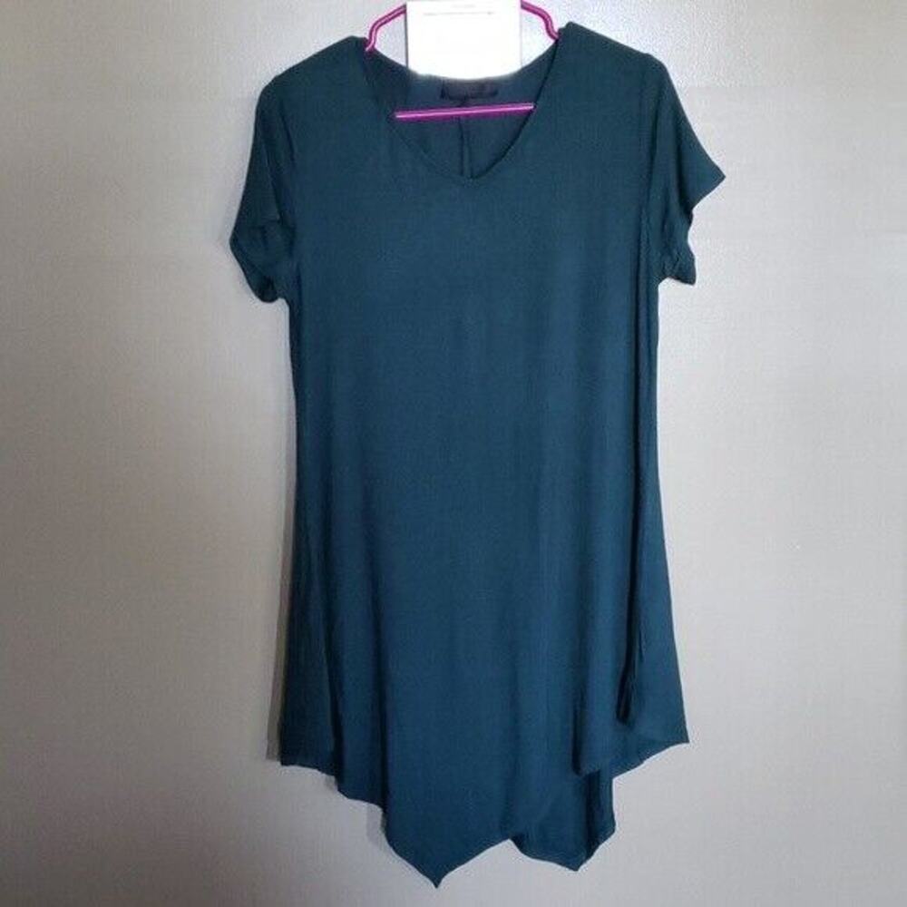 Doublju Tunic Top Dark Green - Long Top - Size Large